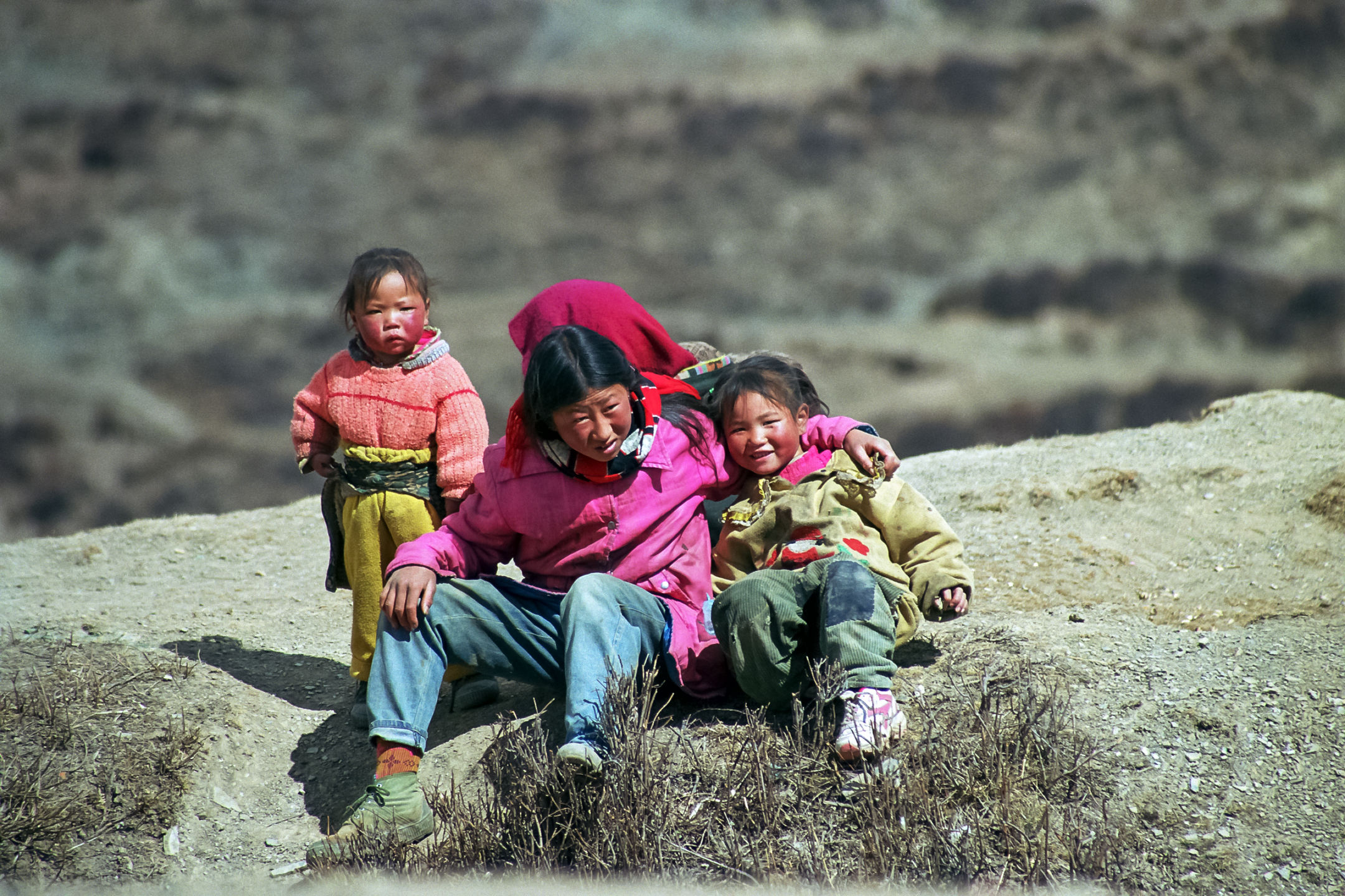 photo : tibétains, montagnes du Sichuan à la lisière du Tibet