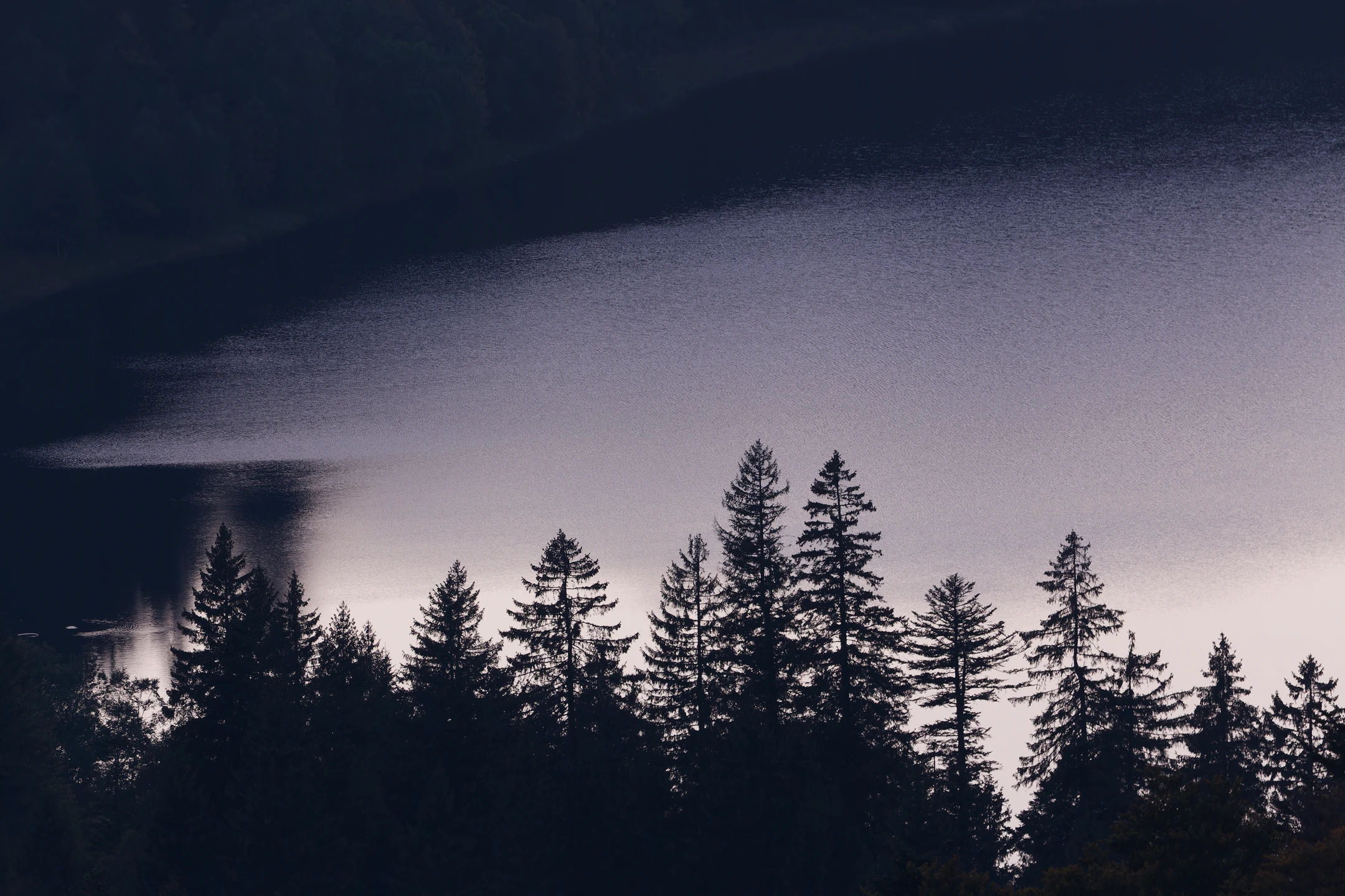 Lac de la Lande au crépuscule, Vosges
