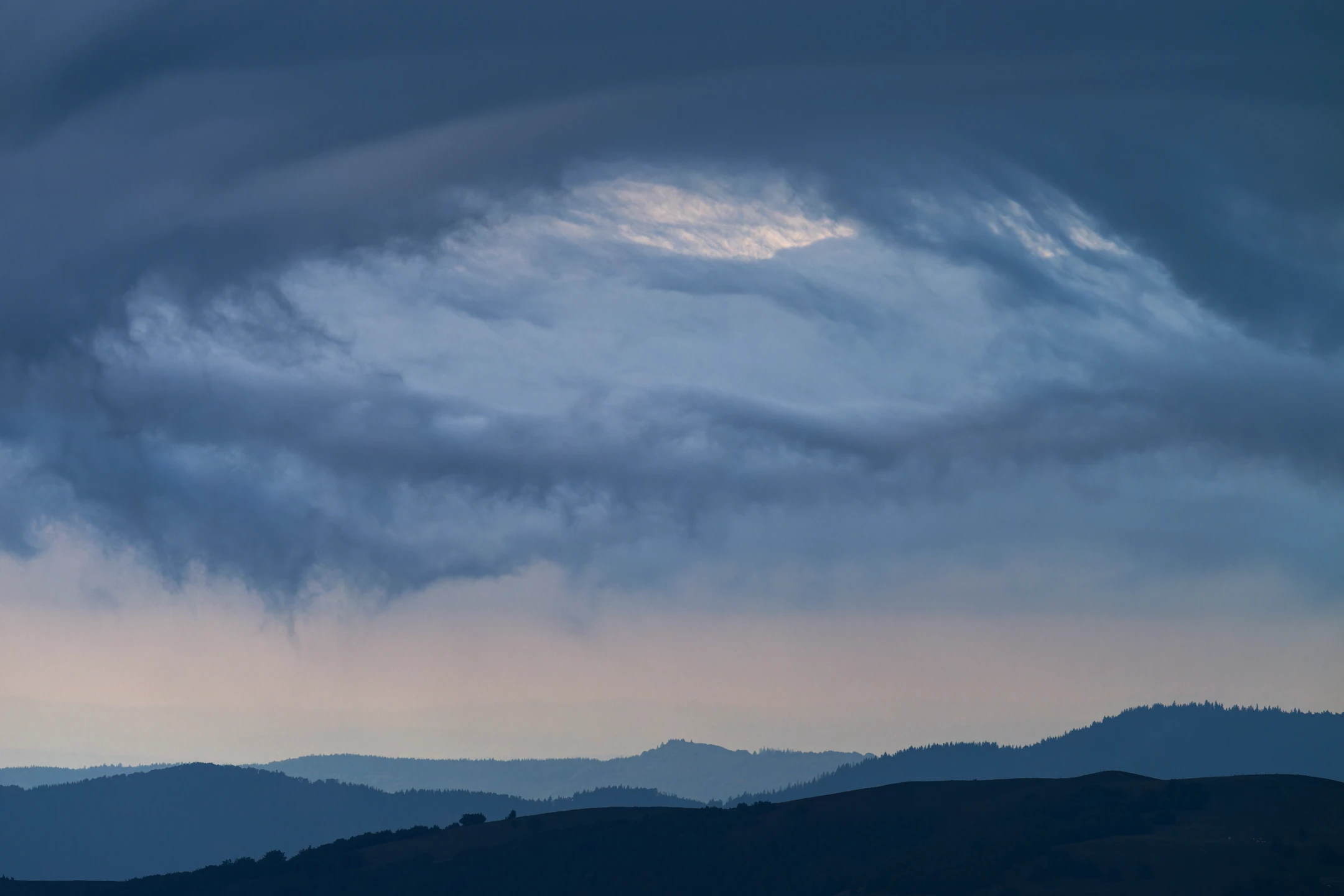 cyclone en formation vu depuis la montagne du Hohneck, Vosges