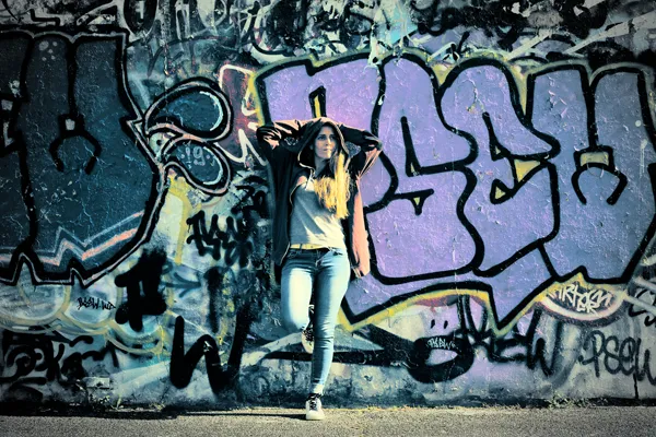 Photo : Street art dans les rues de Loches en Loire Atlantique.