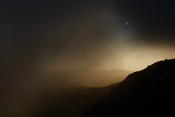 Photo : Aube pourpre au Col de Falimont en hiver, Vosges.