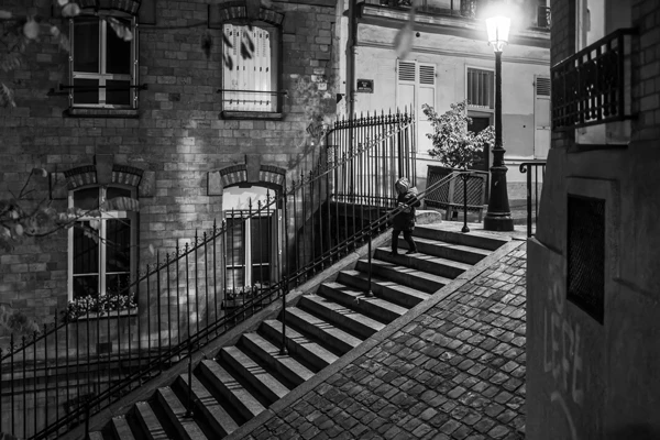 Street photo : France, Paris, Montmartre, Rue André Barsacq.