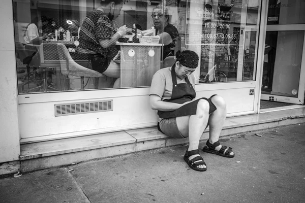 Street photo : France, Paris, Marais, Rue Saint-Martin.