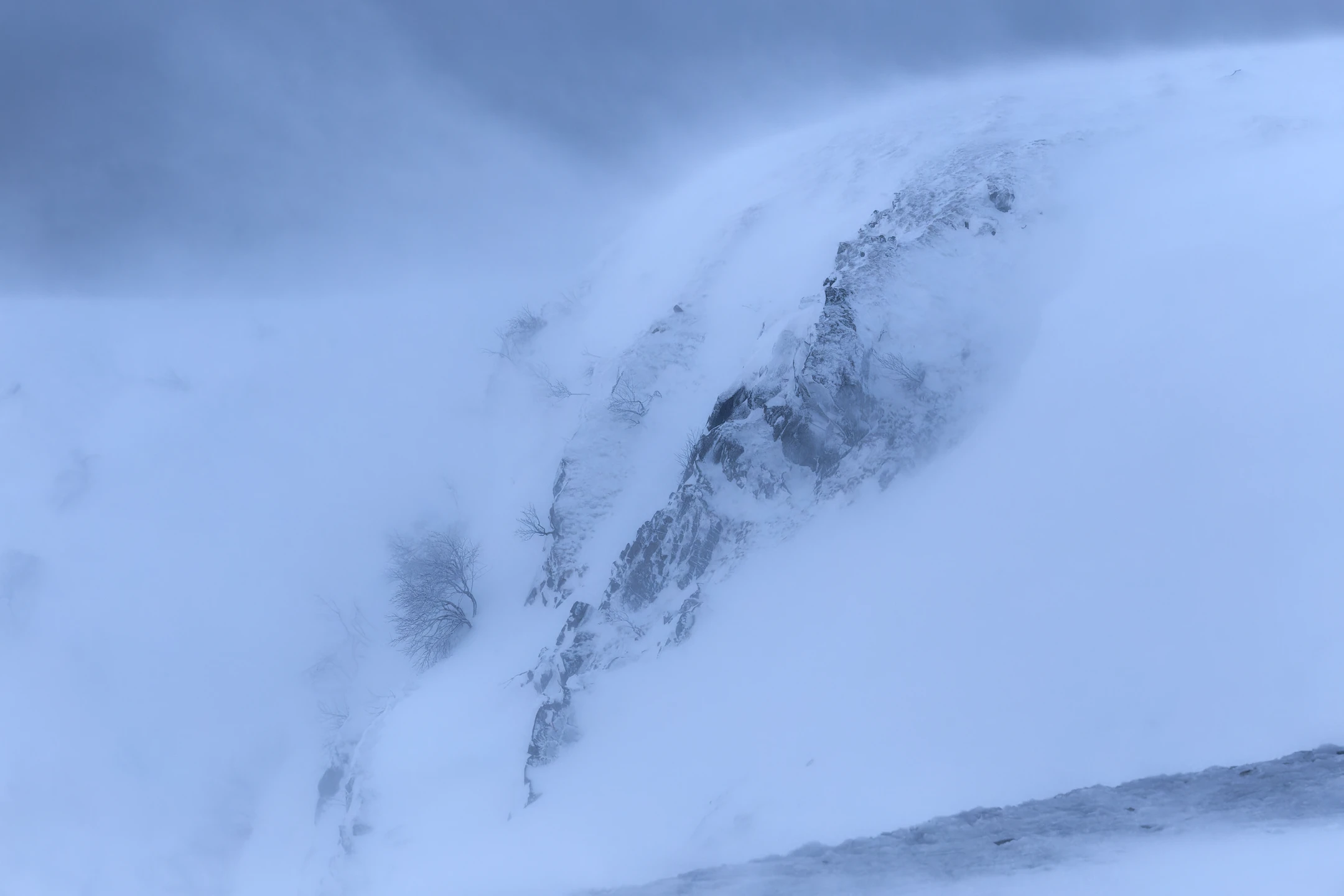 Photo : Paysage minéral dans les Vosges en hiver, Vosges.